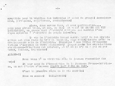 Bulletin de l'Association de la jeunesse franco-ontarienne