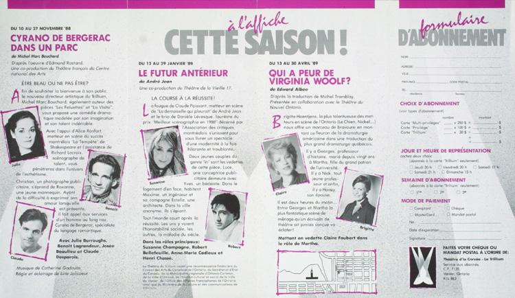 D&eacute;pliant de la 13e saison (1988-1989)