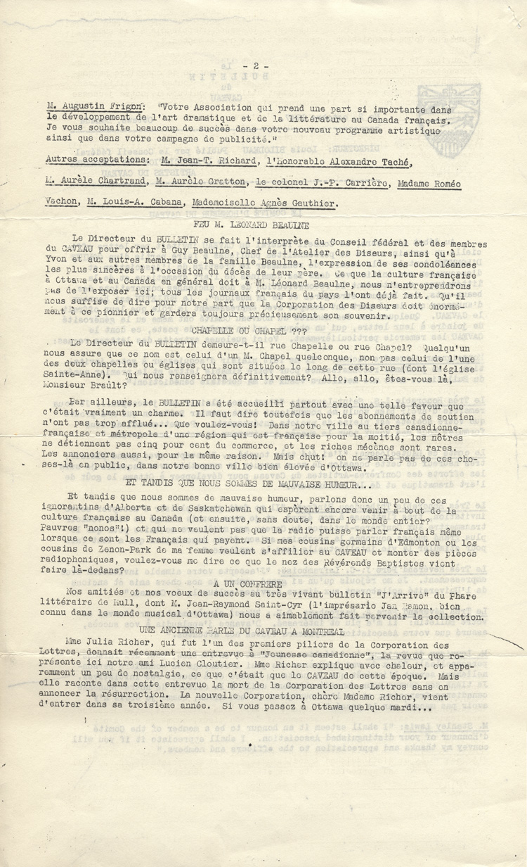 Le Bulletin du Caveau (1947)