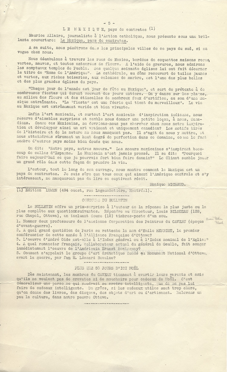 Le Bulletin du Caveau (1947)