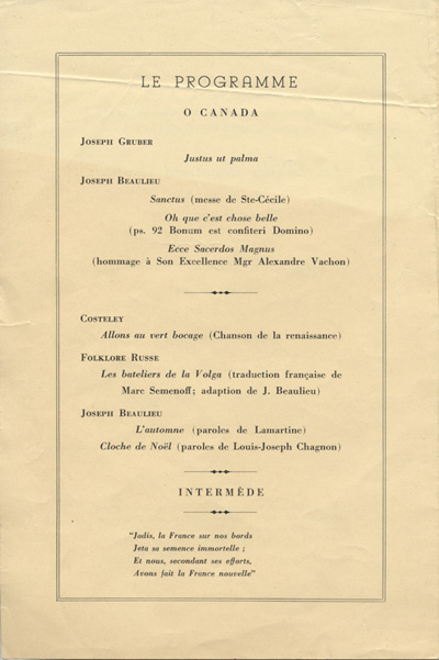 Programme du spectacle du 10e anniversaire
