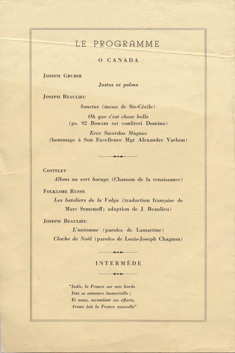 Programme du spectacle du 10e anniversaire