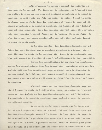 Lettre de l'&eacute;v&ecirc;que Mgr David Joseph Scollard