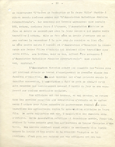 Rapport du Comit&eacute; ex&eacute;cutif au congr&egrave;s g&eacute;n&eacute;ral de l'ACFEO