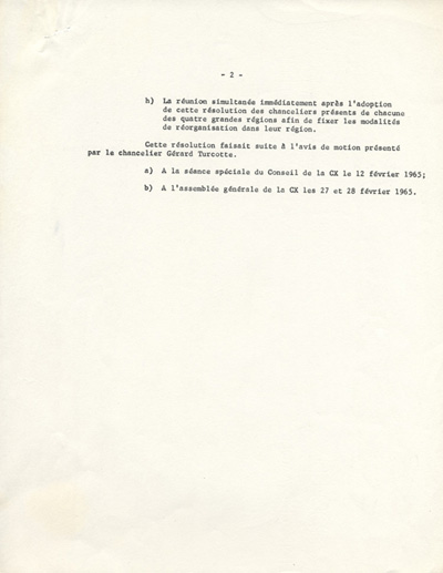 R&eacute;solution adopt&eacute;e, 1965.