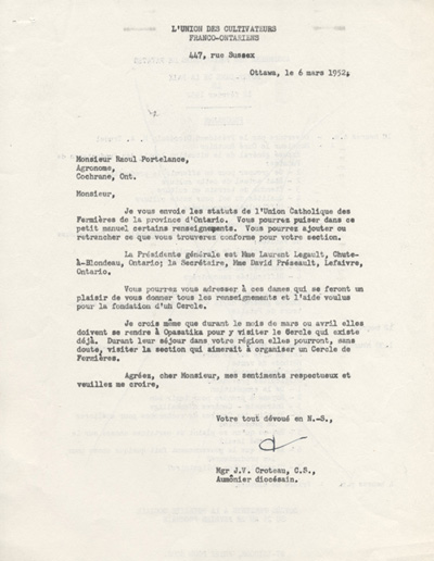 R&eacute;ponse de Mgr J. Victorien Croteau