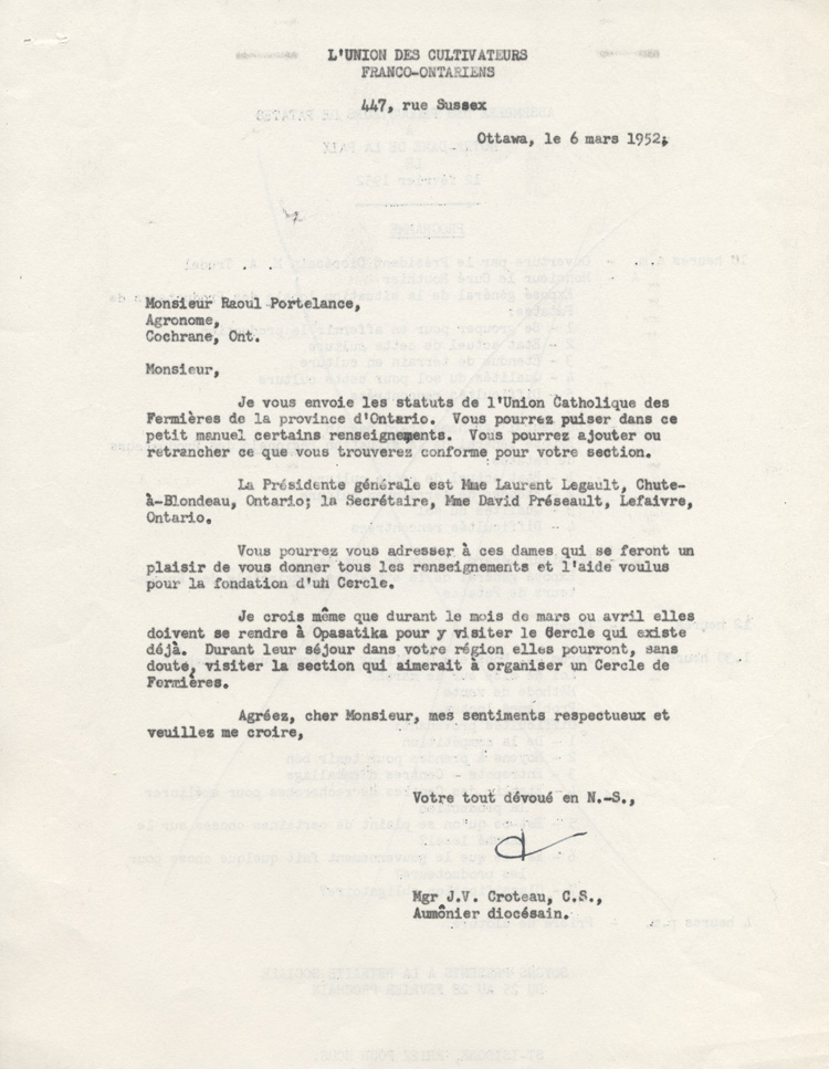 R&eacute;ponse de Mgr J. Victorien Croteau