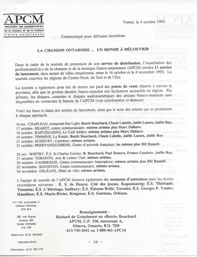 communiqu&eacute; de presse de l'APCM