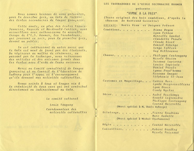 Gala de th&eacute;&acirc;tre des &eacute;coles secondaires de langue fran&ccedil;aise (1981)