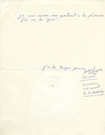 Lettre manuscrite de Bertrand Castonguay, louveteau (1972)