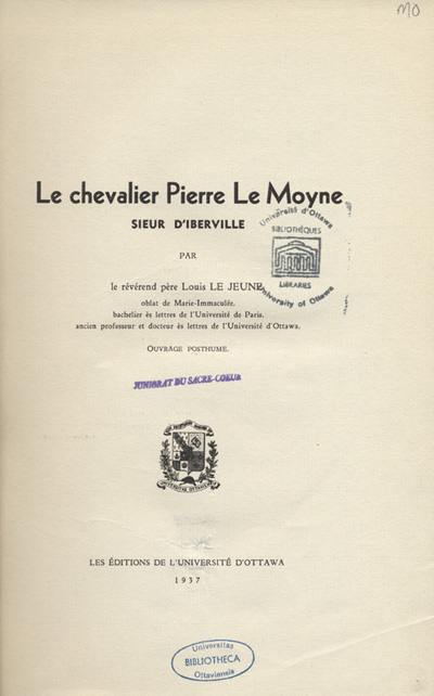 Le Chevalier Pierre Le Moyne, sieur d'Iberville