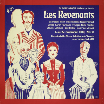 Affiche de la pi&egrave;ce Les Revenants de Henrik Ibsen (1980)