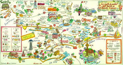 La Carte du parfait petit touriste en Ontario fran&ccedil;ais