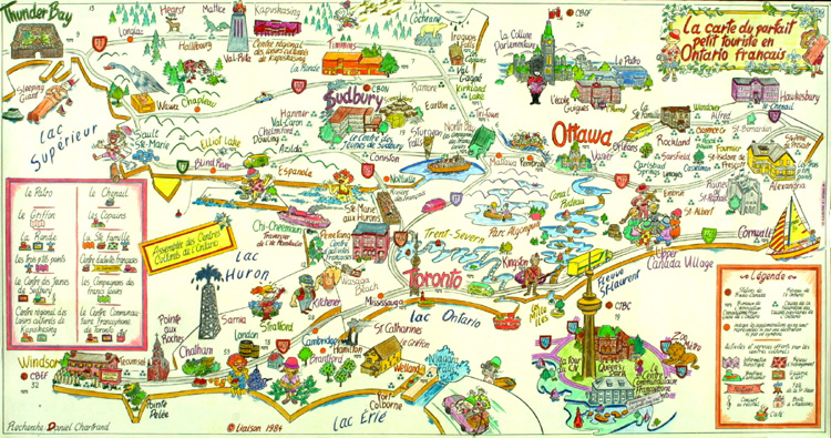 La Carte du parfait petit touriste en Ontario fran&ccedil;ais