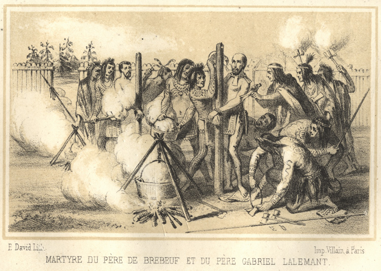 Martyre du P&egrave;re de Br&eacute;beuf et du P&egrave;re Gabriel Lalemant