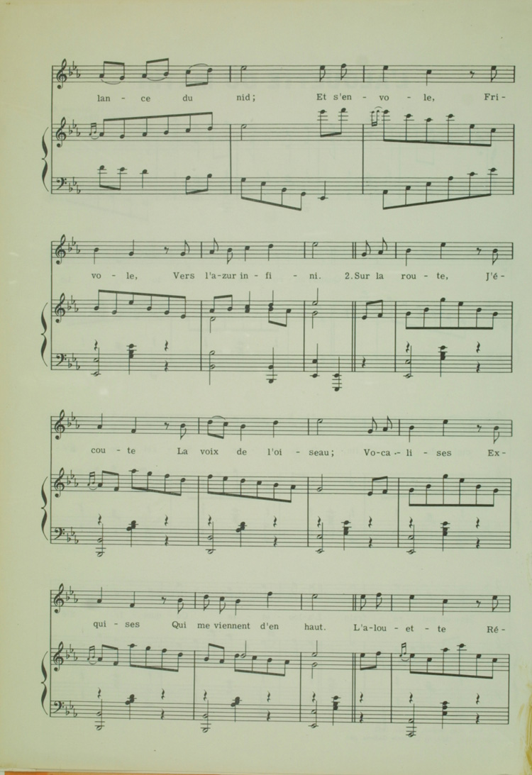 &laquo;&nbsp;L'Alouette du matin&nbsp;&raquo;, paroles et musique de Joseph Beaulieu (1952)