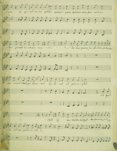 &laquo;&nbsp;La Cigale et la fourmi &raquo; mis en musique par Joseph Beaulieu