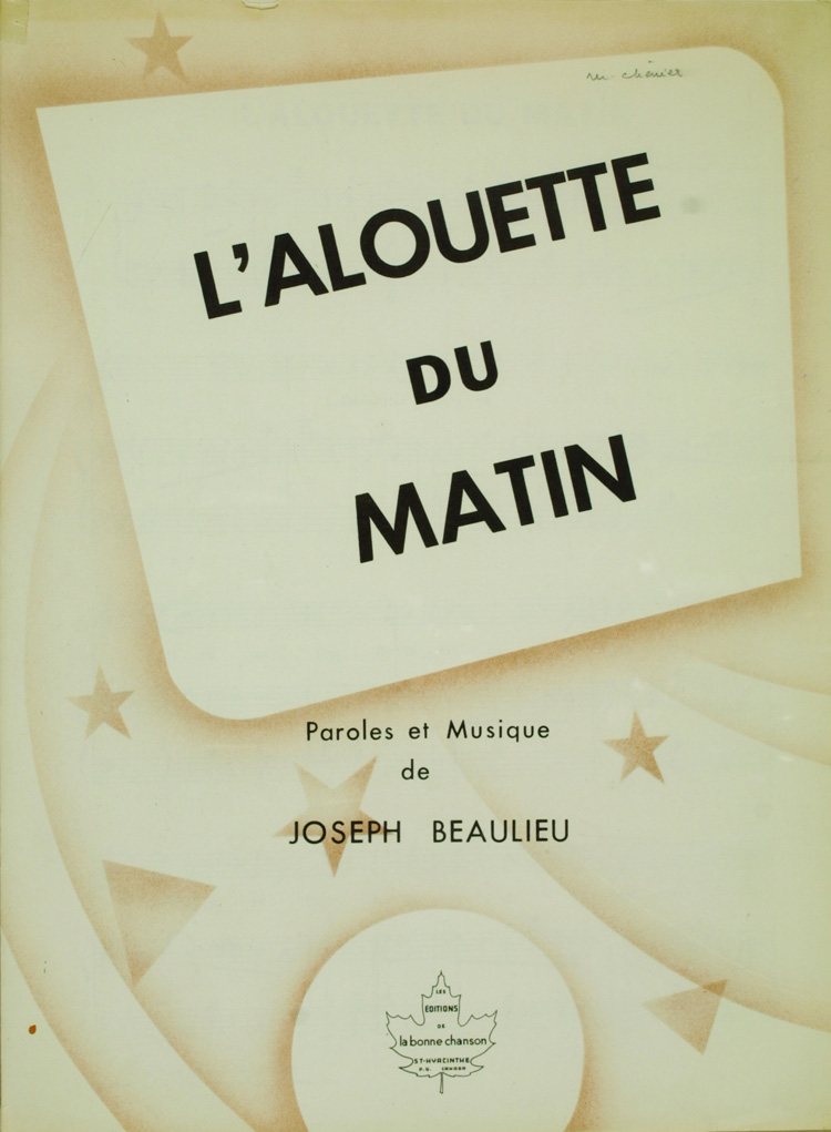 &laquo;&nbsp;L'Alouette du matin&nbsp;&raquo;, paroles et musique de Joseph Beaulieu (1952)