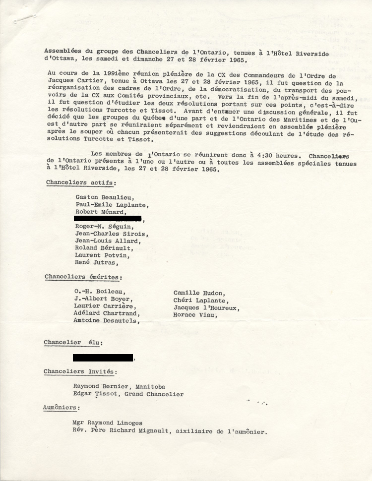 R&eacute;solution adopt&eacute;e, 1965.
