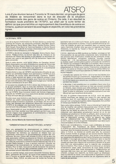 Liaison num&eacute;ro 0 (mai 1978)