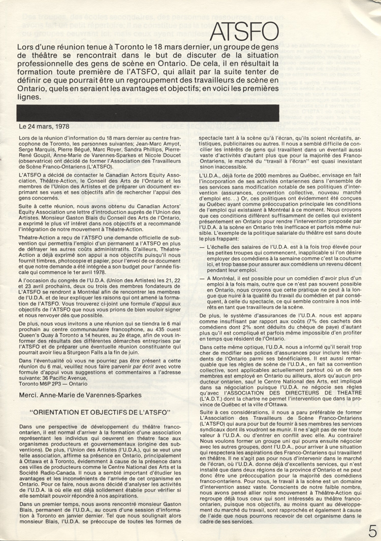 Liaison num&eacute;ro 0 (mai 1978)