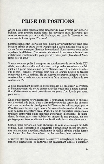 &laquo; Prise de position&raquo; de Michel Dallaire et Gaston Tremblay