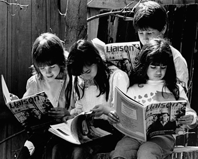 Jeunes lecteurs de la revue Liaison