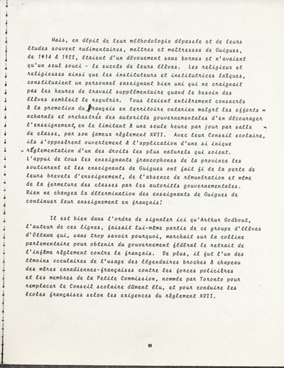 Reproduction de la quatre-vingt-neuvi&egrave;me page du t&eacute;moignage de Arthur Godbout intitul&eacute; La vie d’un &eacute;l&egrave;ve &agrave; l’&eacute;cole Guigues, de 1914 &agrave; 1922 (R&eacute;trospective), 1979.