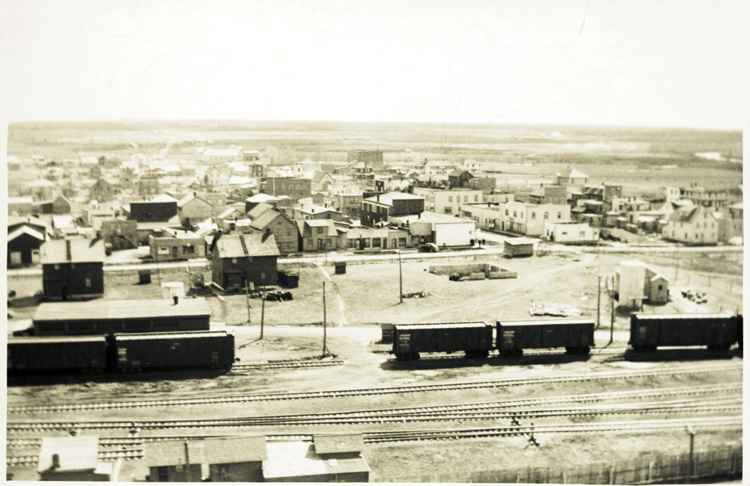 Reproduction d’une photographie de Hearst (Ontario), ca 1950.