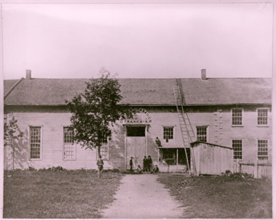 Reproduction d’une photographie de l’&eacute;difice de l’Institut canadiens-fran&ccedil;ais d’Ottawa, 1957.